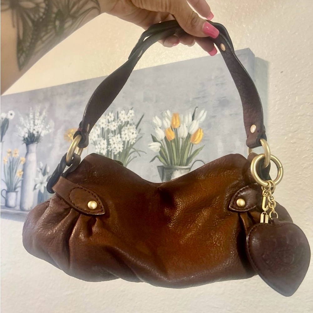Juice couture vintage small Brown Leather Women's Bag 2000s styles
